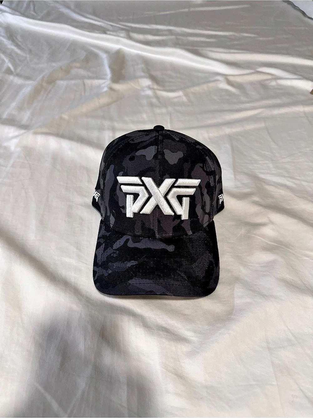 PXG New Era 9FORTY Camo Baseball Cap in Black & Blue M/L